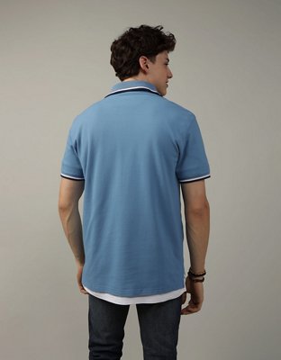 AE Logo Flex Pique Polo Shirt