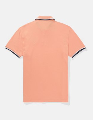 Мужские рубашки American Eagle AE Logo Flex Pique Polo Shirt — фото 4