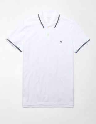 Polo piqué ajusté d’aspect déjà porté AE