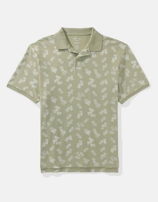 Мужские рубашки American Eagle AE Flex Pique Printed Polo Shirt — фото 3