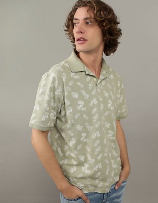 AE Flex Pique Printed Polo Shirt