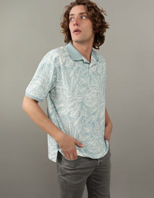 AE Flex Pique Printed Polo Shirt