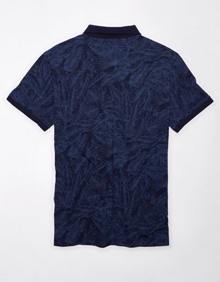 Мужские рубашки American Eagle AE Printed Jersey Polo Shirt — фото 4