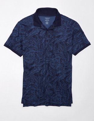 Мужские рубашки American Eagle AE Printed Jersey Polo Shirt — фото 3
