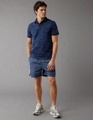 Мужские рубашки American Eagle AE Printed Jersey Polo Shirt — фото 5