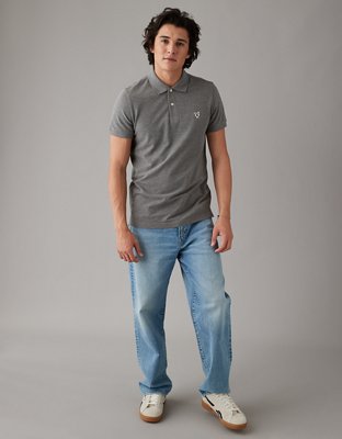 AE Lived-In Slim Fit Pique Polo Shirt