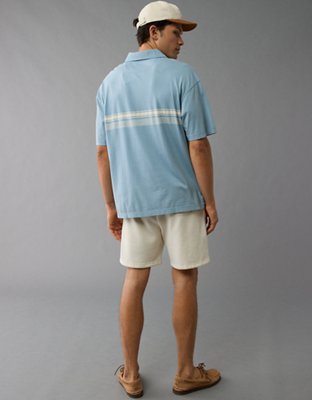 Мужские рубашки American Eagle AE Striped Weekend Polo Shirt — фото 4