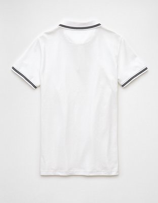 AE Lived-In Stretch Pique Slim Fit Tipped Polo Shirt