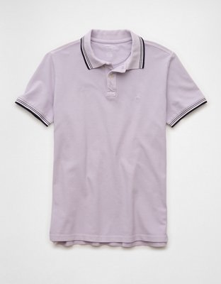 AE Lived-In Stretch Pique Slim Fit Tipped Polo Shirt