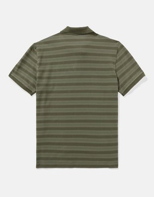 AE Flex Pique Striped Polo Shirt