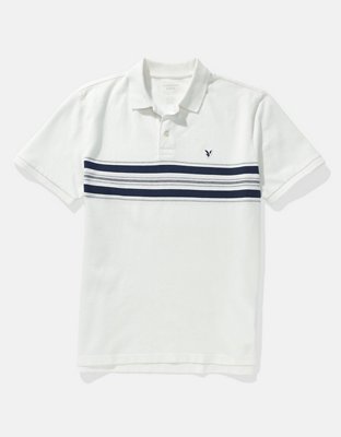 AE Camisa Polo Flex Rayada de Piqué
