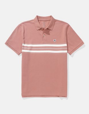 AE Flex Pique Striped Polo Shirt