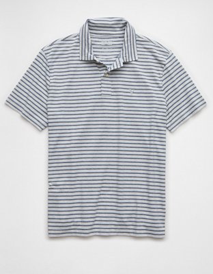 AE 24/7 Club Logo Striped Polo Shirt