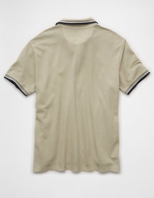 AE Stretch Pique Tipped Polo Shirt