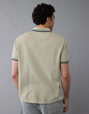 AE Camisa Polo Stretch Decorada de Piqué