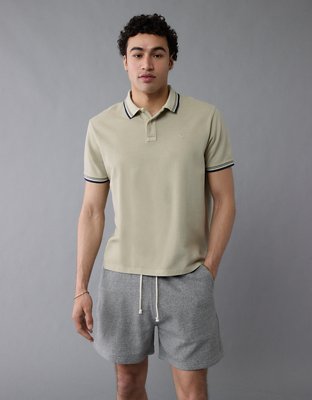 AE Stretch Pique Tipped Polo Shirt