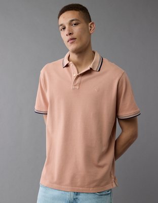 AE Camisa Polo Stretch Decorada de Piqué
