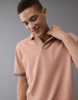 AE Stretch Pique Tipped Polo Shirt