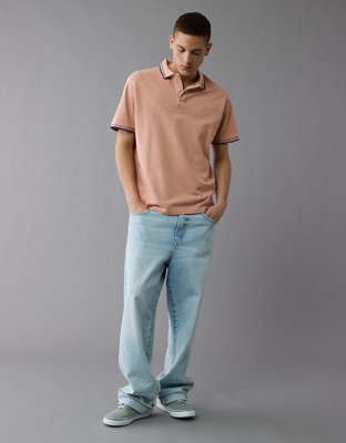 AE Camisa Polo Stretch Decorada de Piqué