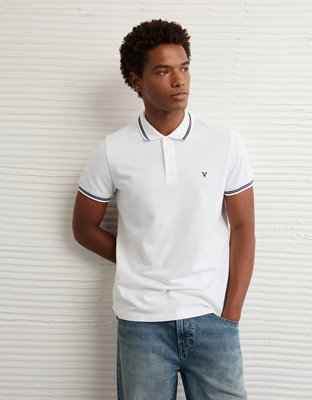 AE Lived-In Slim Fit Pique Polo Shirt | American Eagle
