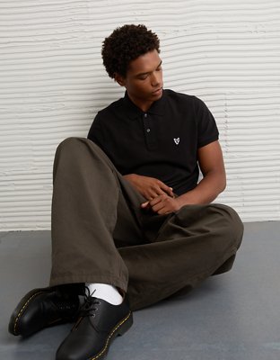 AE Lived-In Slim Fit Pique Polo Shirt | American Eagle