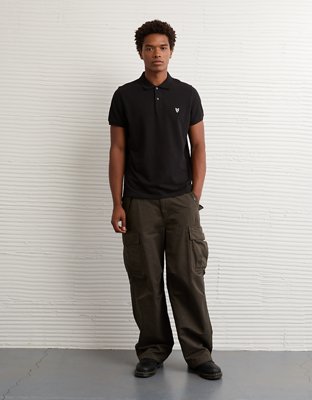 AE Lived-In Slim Fit Pique Polo Shirt