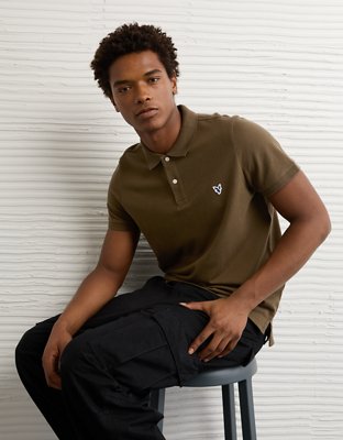 AE Lived-In Slim Fit Pique Polo Shirt