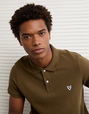 AE Lived-In Slim Fit Pique Polo Shirt