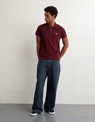 AE Lived-In Slim Fit Pique Polo Shirt