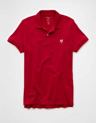 Polo piqué ajusté d’aspect déjà porté AE