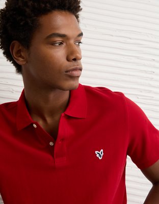 Polo piqué ajusté d’aspect déjà porté AE