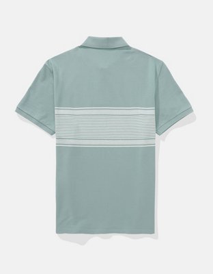 AE Logo Striped Polo Shirt