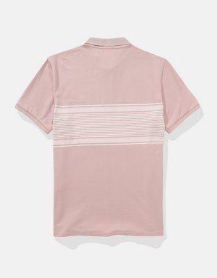 AE Logo Striped Polo Shirt