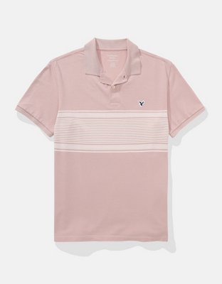 AE Logo Striped Polo Shirt