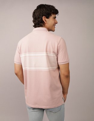 AE Logo Striped Polo Shirt