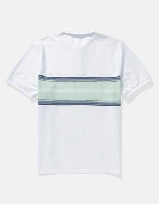 AE Logo Striped Polo Shirt