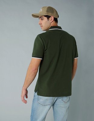 AE Camisa Polo Stretch Decorada de Piqué