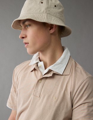 AE 24/7 Club Logo Striped Polo Shirt