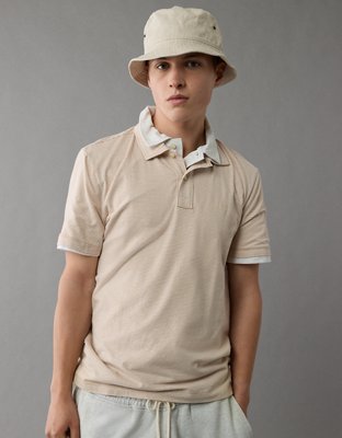 AE 24/7 Club Logo Striped Polo Shirt