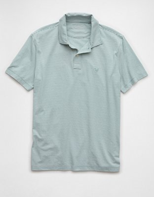 AE 24/7 Club Logo Striped Polo Shirt