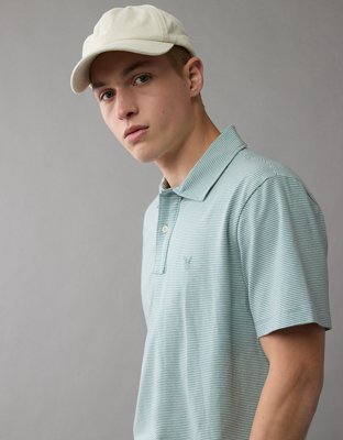 AE 24/7 Club Logo Striped Polo Shirt from American Eagle - $11.98
