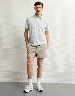 AE 24/7 Club Logo Striped Polo Shirt | American Eagle