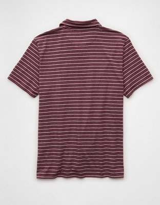 AE 24/7 Club Logo Striped Polo Shirt