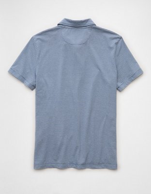 AE 24/7 Club Logo Striped Polo Shirt