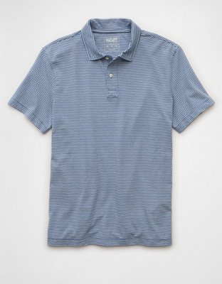 AE 24/7 Club Logo Striped Polo Shirt