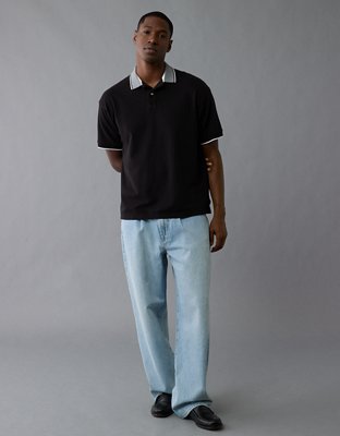AE Boxy Stretch Pique Polo Shirt