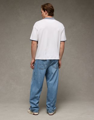 AE Boxy Stretch Pique Polo Shirt