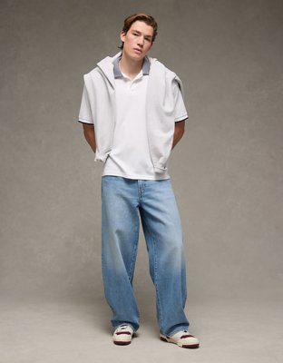 AE Boxy Stretch Pique Polo Shirt