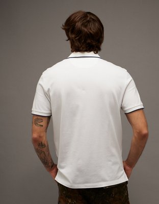 AE Logo Standard Fit Pique Polo Shirt