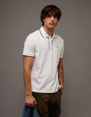 AE Logo Standard Fit Pique Polo Shirt